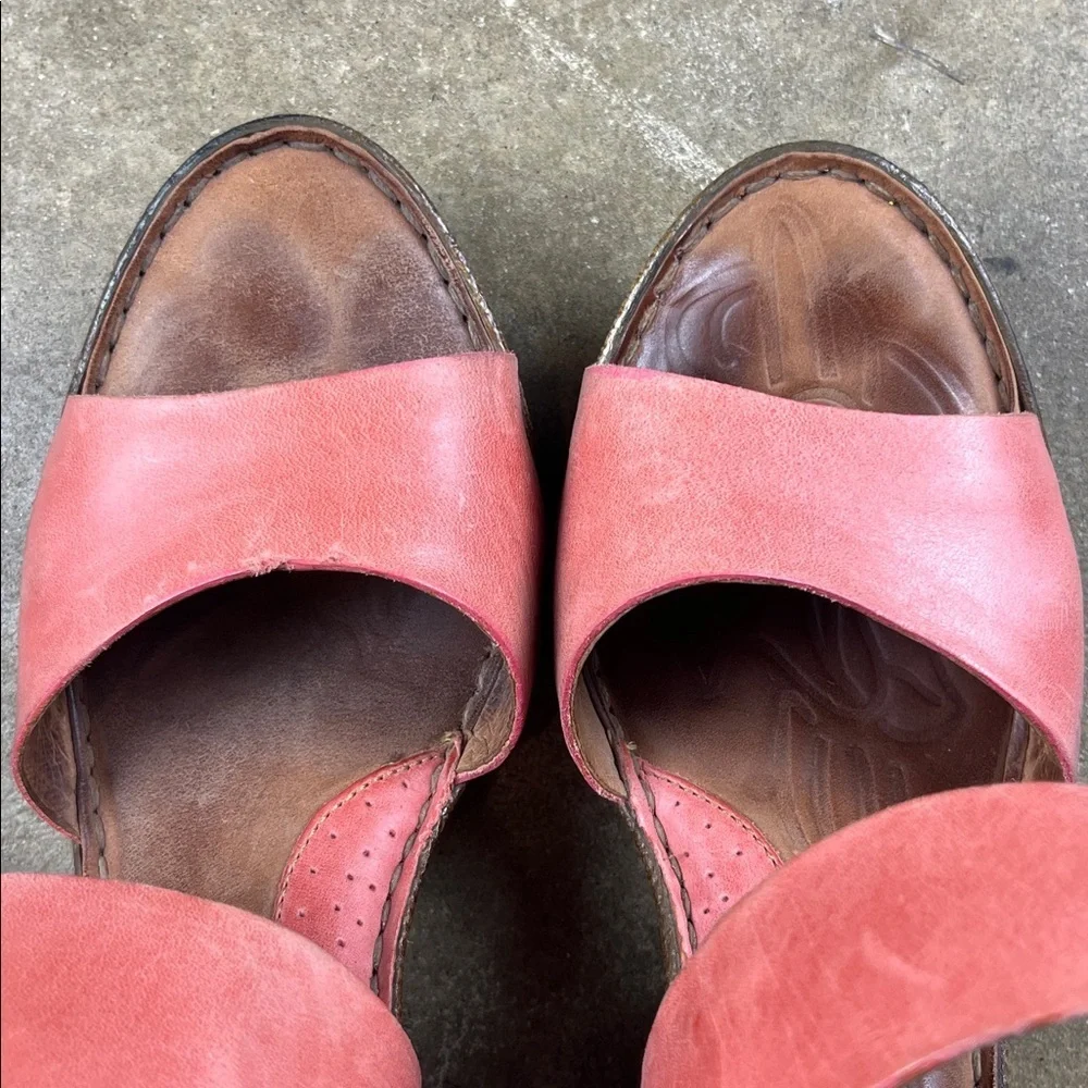 Born Light Red/Pink wedge Sandals Size: 9
